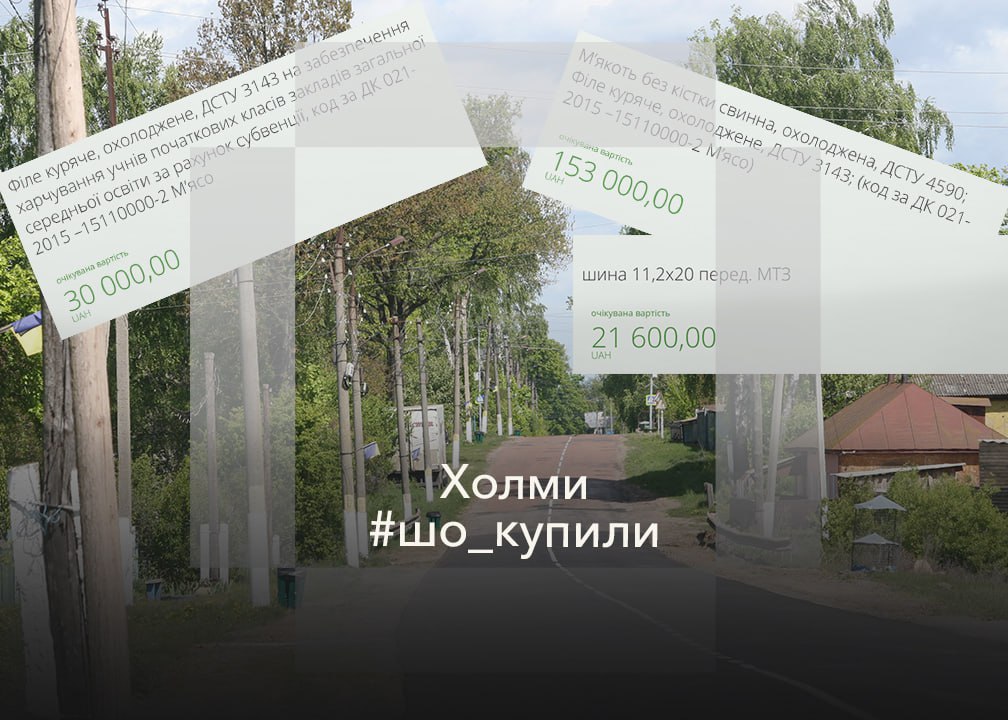 #шо_купили, Лише одна закупівля на суму більше 100 тисяч гривень. Що замовляли в квітні 2025-го року в Холмах?