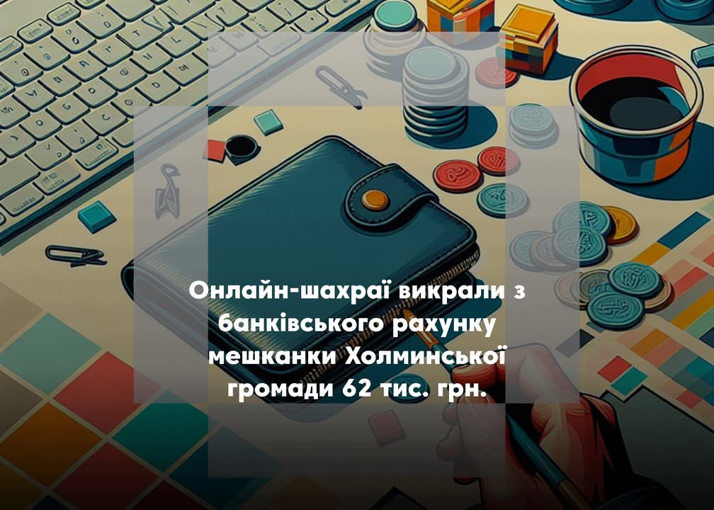 Мешканку Холминської громади ошукали в інтернеті на 62 тисячі гривень