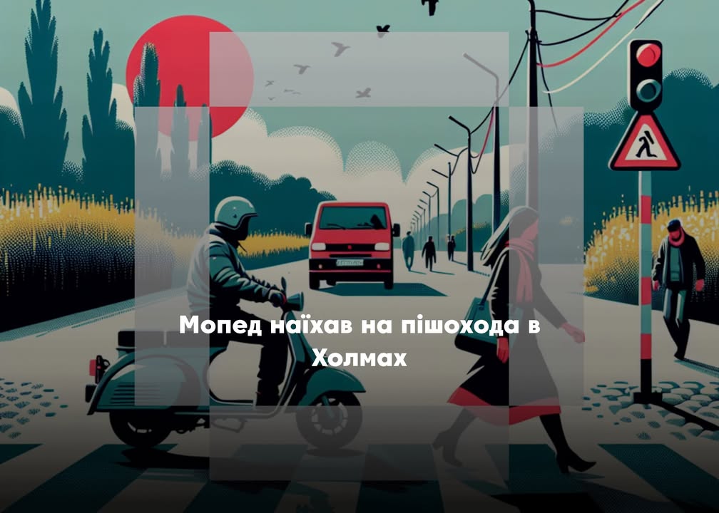 ДТП у Холмах: мопед наїхав на пішохода