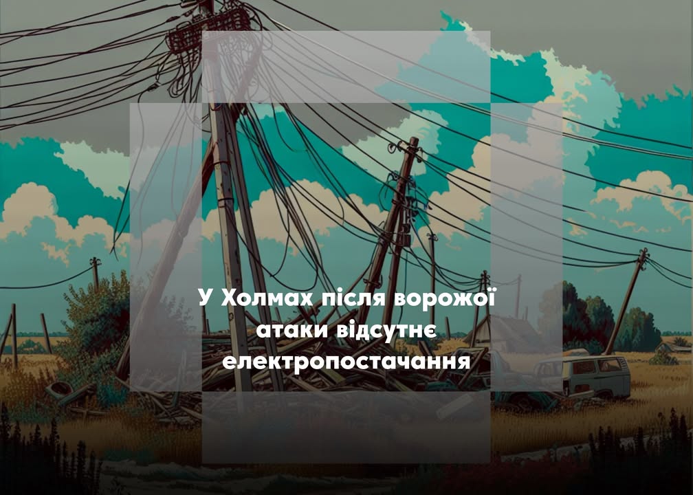 У Холмах внаслідок атаки пошкоджено об’єкт енергетичної інфраструктури